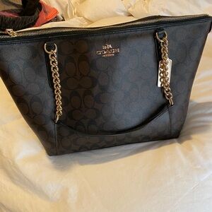 Coach Black and Gold Women's Tote Bag